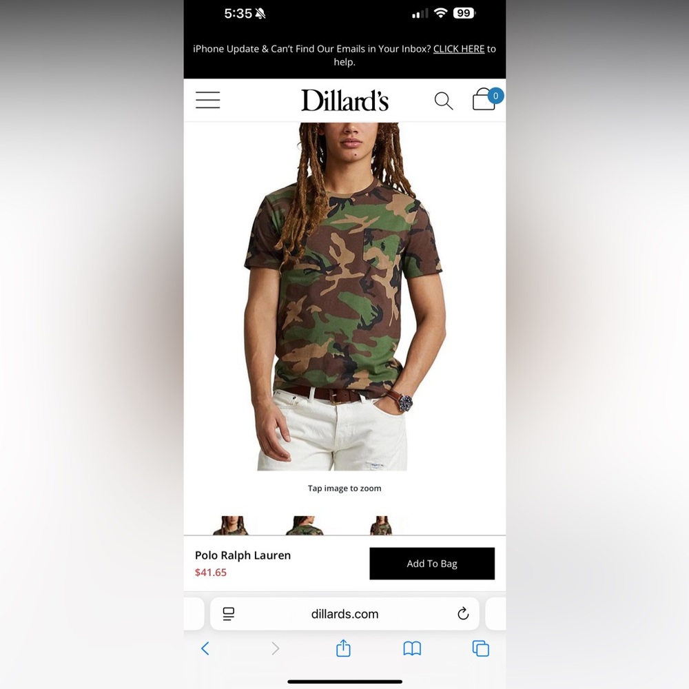 Ralph Lauren Green and Brown Short Sleeve Tees
